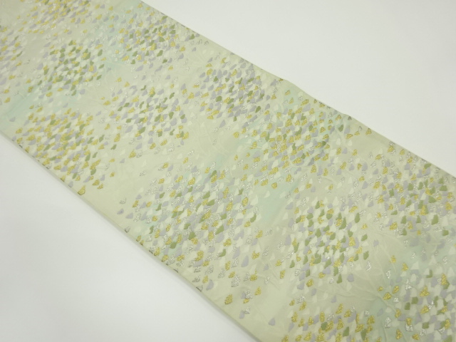 アンティーク　樹木模様織り出し袋帯（材料）